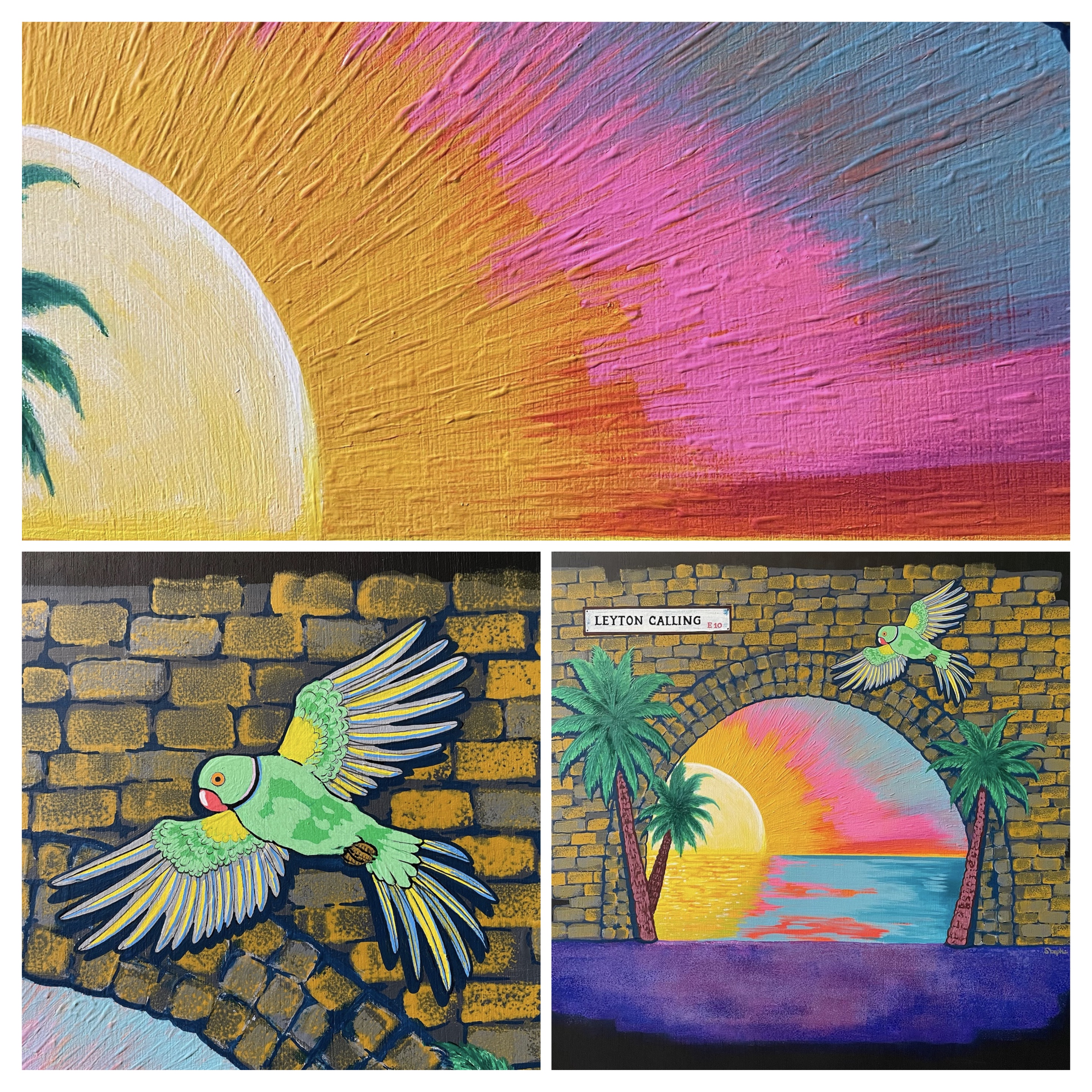 Handpainted board for cocktail bar